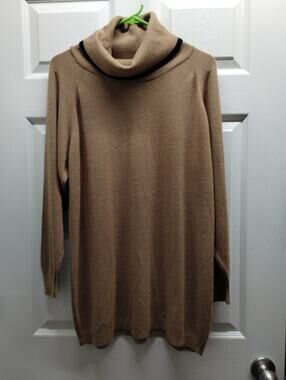 Designers Originals Vintage Womens Size Medium Brown Turtleneck Pullover Sweater